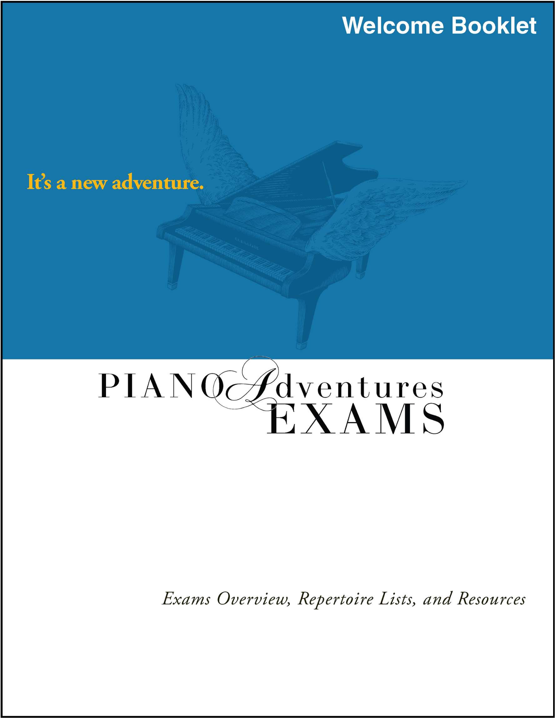 Piano Adventures Exam Welcome Booklet Cover
